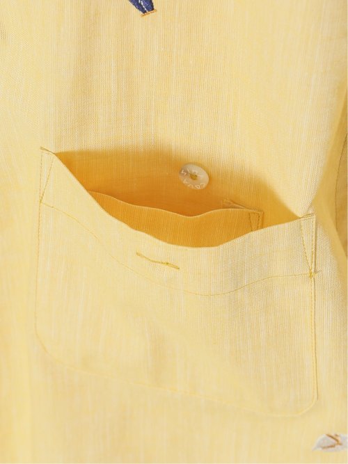 【大きいサイズ】シナコバ/SINA COVA 綿 シャンブレー 飛び柄 ボタンダウン 半袖 シャツ