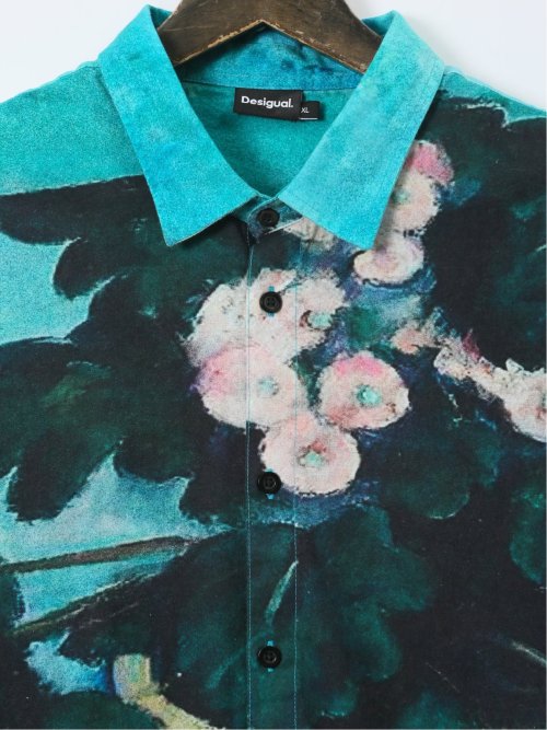 【大きいサイズ】デシグアル/Desigual 静物画風 レギュラーカラー長袖シャツ