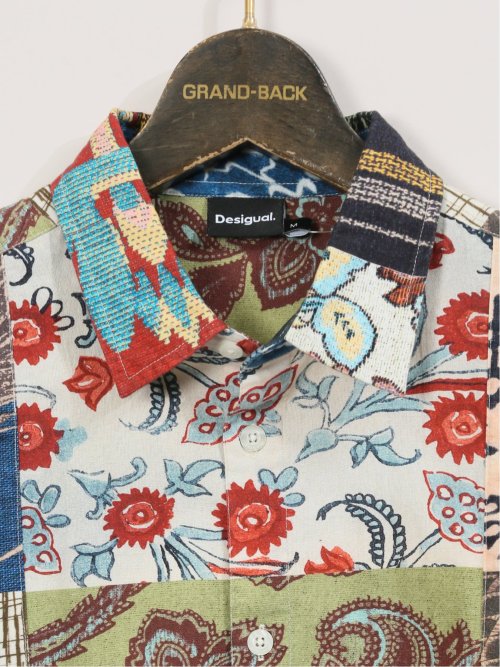 【大きいサイズ】デシグアル/Desigual エキゾチック総柄 長袖シャツ