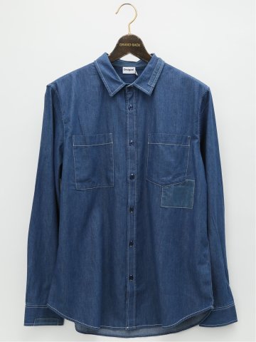 【大きいサイズ】デシグアル/Desigual ポケット パッチワーク長袖シャツ