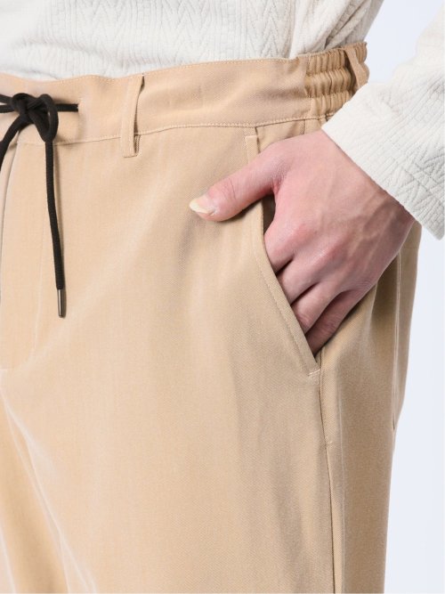 ストレッチ シャンブレーツイル イージーパンツ(セットアップ可能)