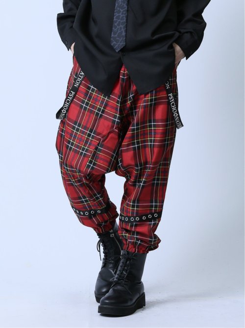 SD×PSYCHONATION ストラップ付き サルエルパンツ
