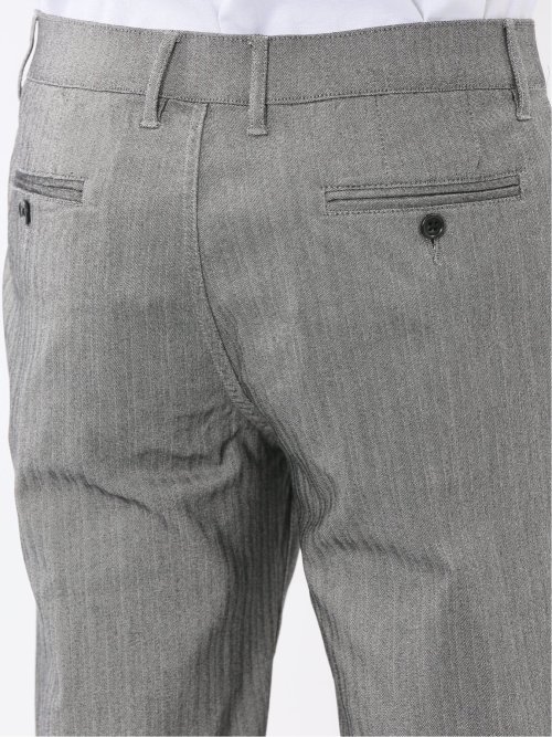 クロスストレッチ トラウザーパンツ ヘリンボン