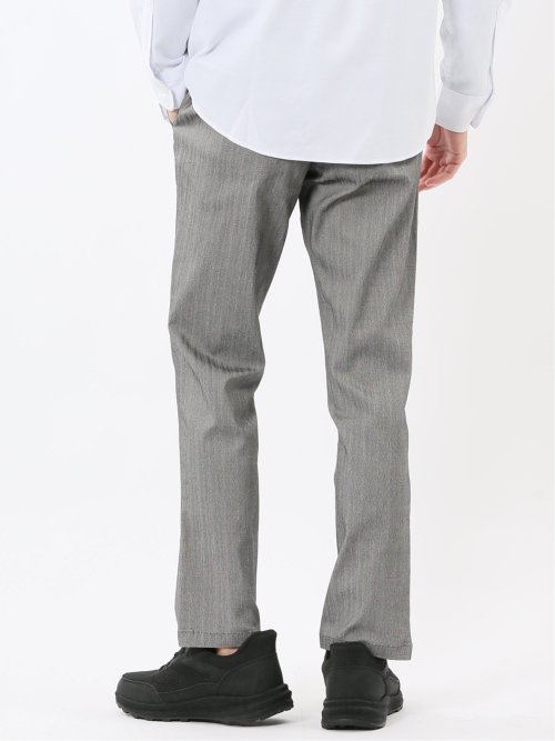 クロスストレッチ トラウザーパンツ ヘリンボン(S 06グレー): パンツ