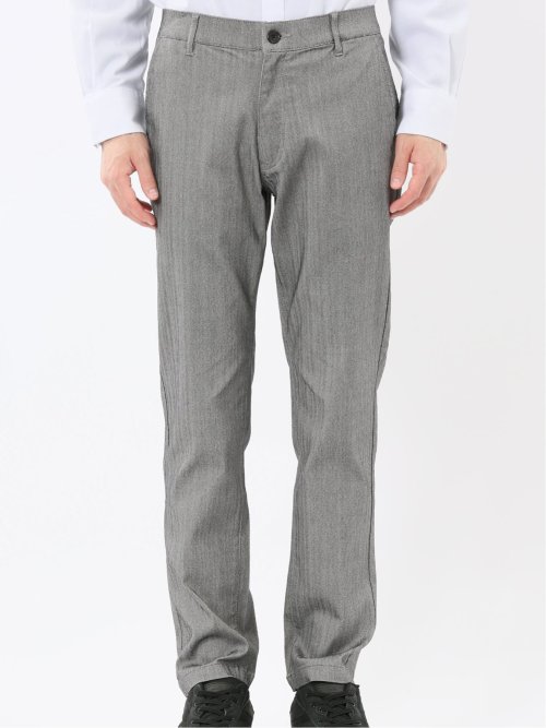 クロスストレッチ トラウザーパンツ ヘリンボン