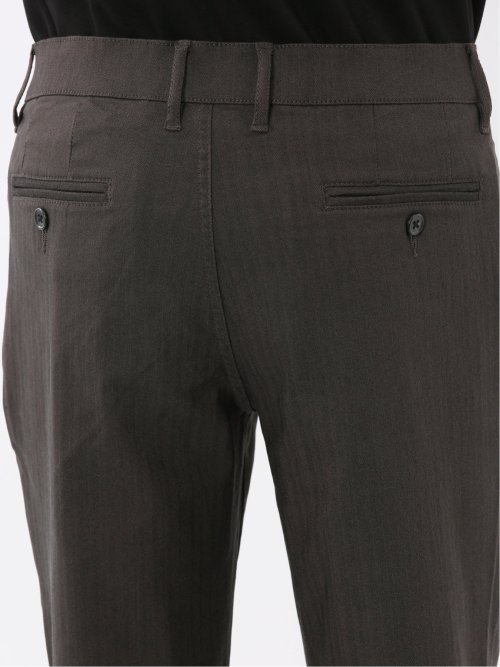 クロスストレッチ トラウザーパンツ ヘリンボン