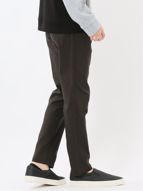 クロスストレッチ トラウザーパンツ ヘリンボン