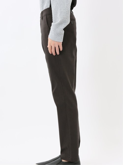 クロスストレッチ トラウザーパンツ ヘリンボン