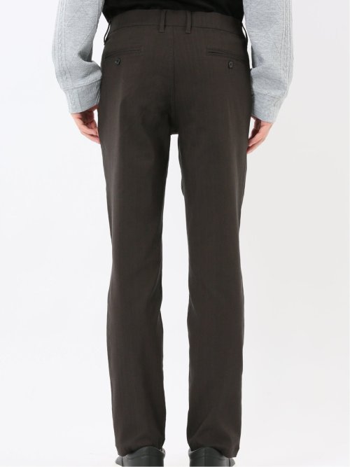 クロスストレッチ トラウザーパンツ ヘリンボン