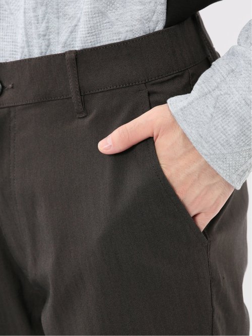 クロスストレッチ トラウザーパンツ ヘリンボン