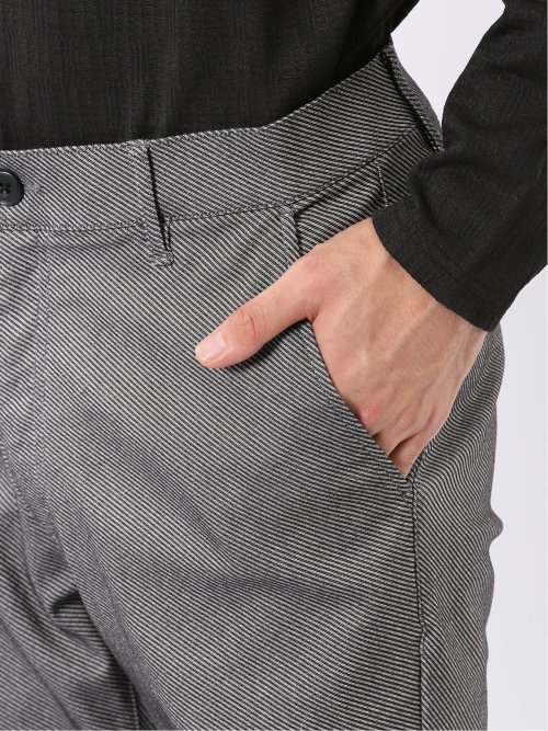 パンツ メンズ ストレッチ スリム トラウザー テーパード カルゼ クロスストレッチ