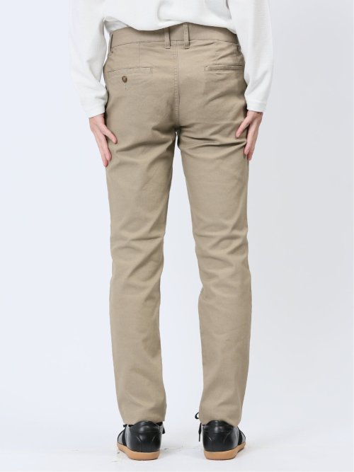 クロスストレッチ トラウザースキニーパンツ 裏カラー