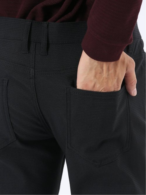 クロスストレッチ スリムパンツ ジャガード