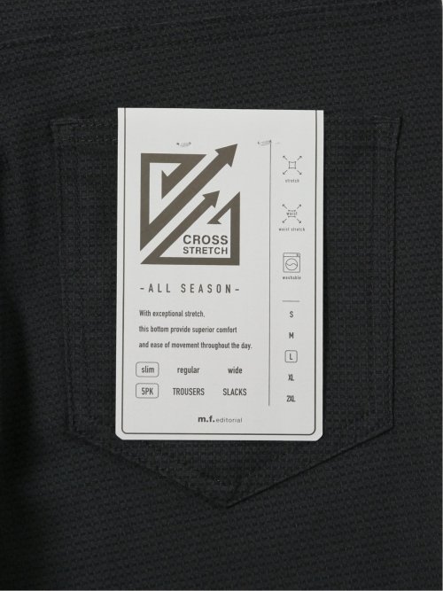 クロスストレッチ スリムパンツ ジャガード