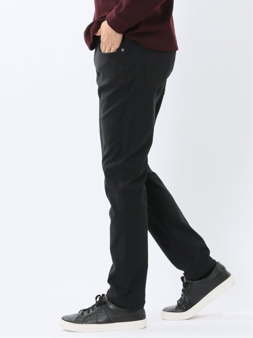 クロスストレッチ スリムパンツ ジャガード