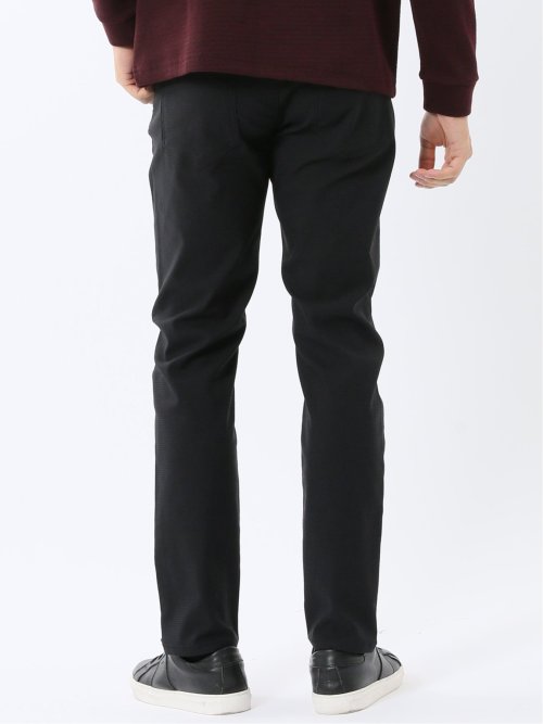 クロスストレッチ スリムパンツ ジャガード