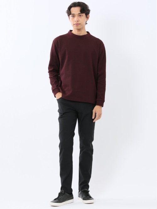 クロスストレッチ スリムパンツ ジャガード