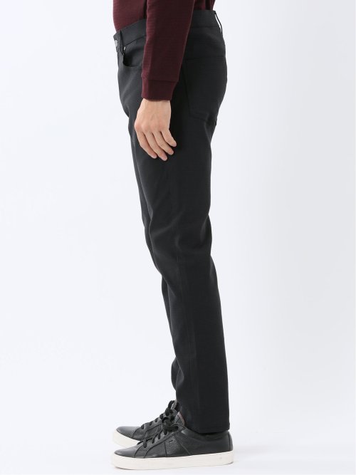 クロスストレッチ スリムパンツ ジャガード