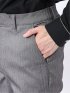パンツ メンズ ストレッチ 裏起毛 スリム トラウザー テーパード ヘリンボン クロスストレッチ + ウォーム