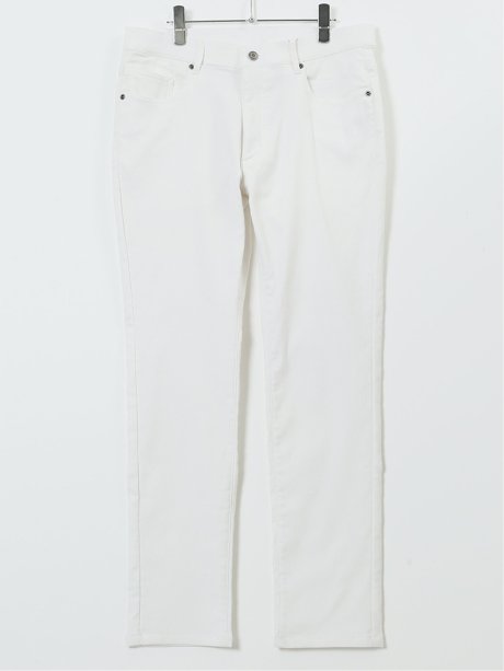 クロスストレッチ+ウォーム スリムパンツ ジャガード