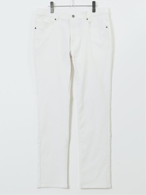 クロスストレッチ+ウォーム スリムパンツ ジャガード