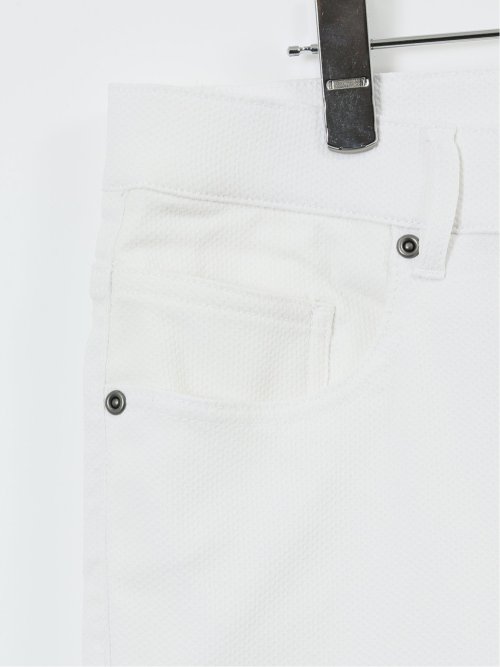 クロスストレッチ+ウォーム スリムパンツ ジャガード