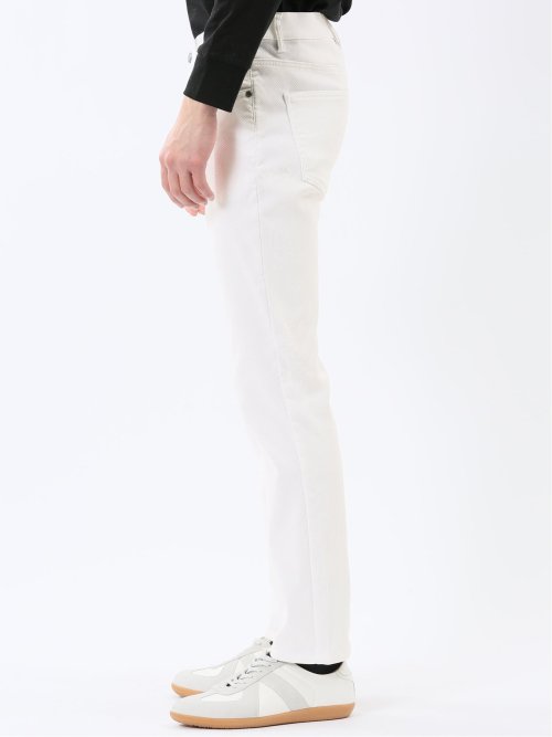 クロスストレッチ+ウォーム スリムパンツ ジャガード