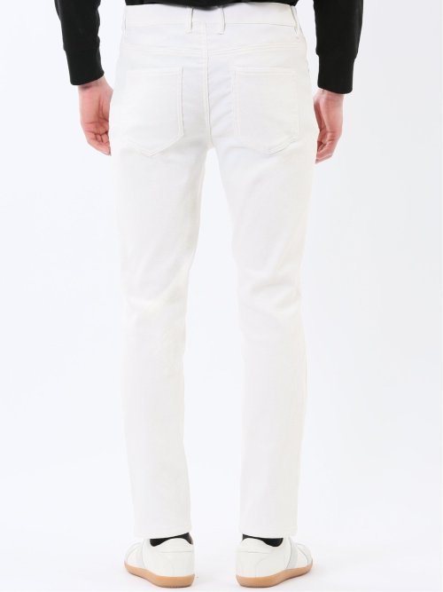 クロスストレッチ+ウォーム スリムパンツ ジャガード