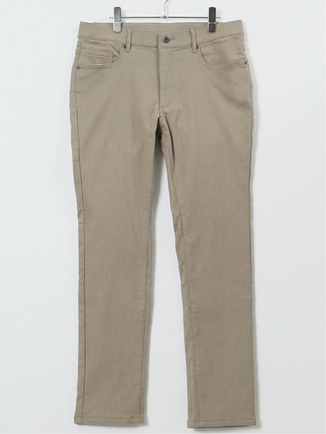 クロスストレッチ+ウォーム スリムパンツ ジャガード