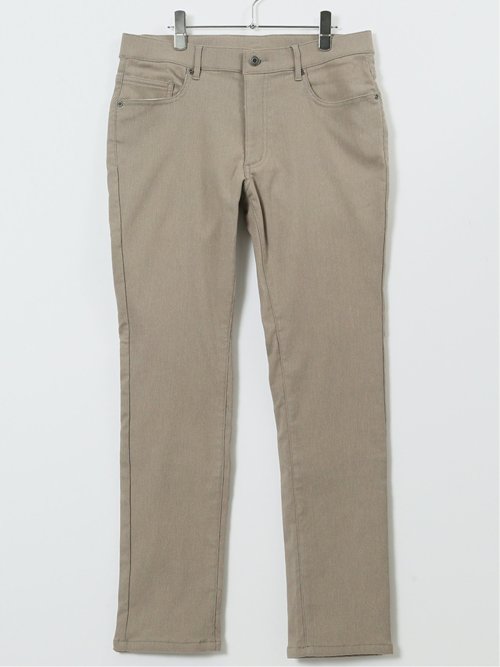 クロスストレッチ+ウォーム スリムパンツ ジャガード