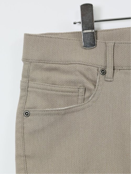 クロスストレッチ+ウォーム スリムパンツ ジャガード