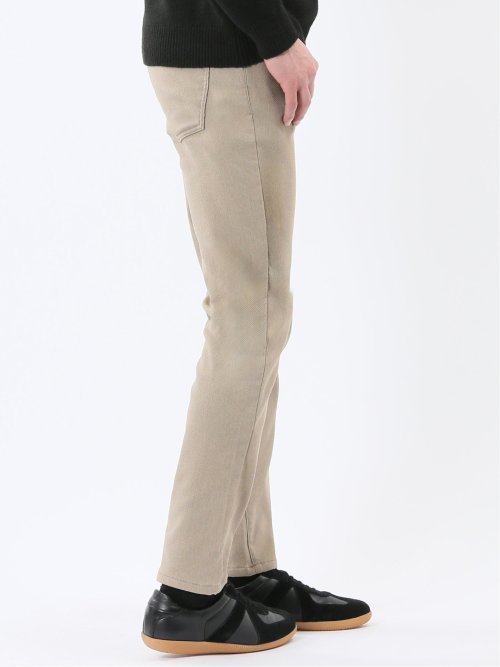 クロスストレッチ+ウォーム スリムパンツ ジャガード