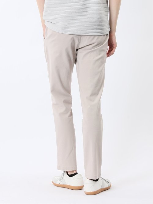 クロスストレッチ+クール リネン混 トラウザーパンツ