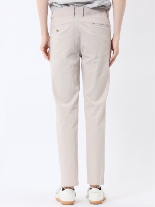 クロスストレッチ+クール リネン混 トラウザーパンツ