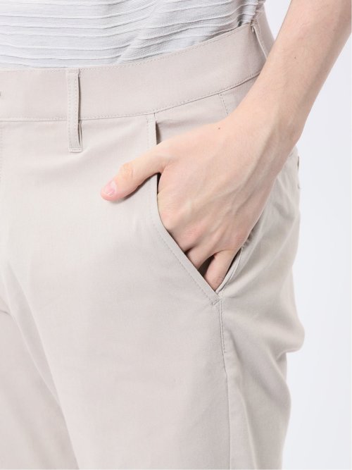 クロスストレッチ+クール リネン混 トラウザーパンツ