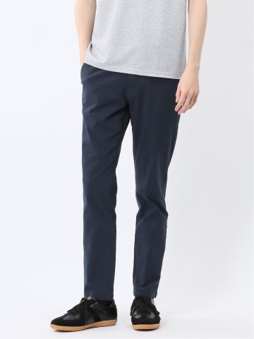 クロスストレッチ+クール リネン混 トラウザーパンツ