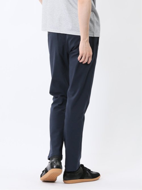 クロスストレッチ+クール リネン混 トラウザーパンツ