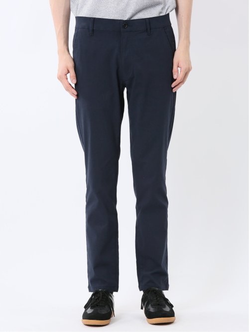 クロスストレッチ+クール リネン混 トラウザーパンツ