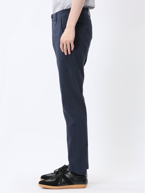 クロスストレッチ+クール リネン混 トラウザーパンツ