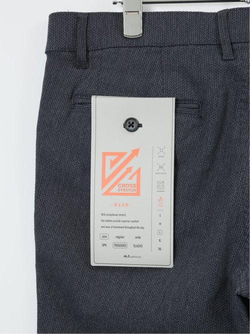 クロスストレッチ+ウォーム トラウザーパンツ ジャガード