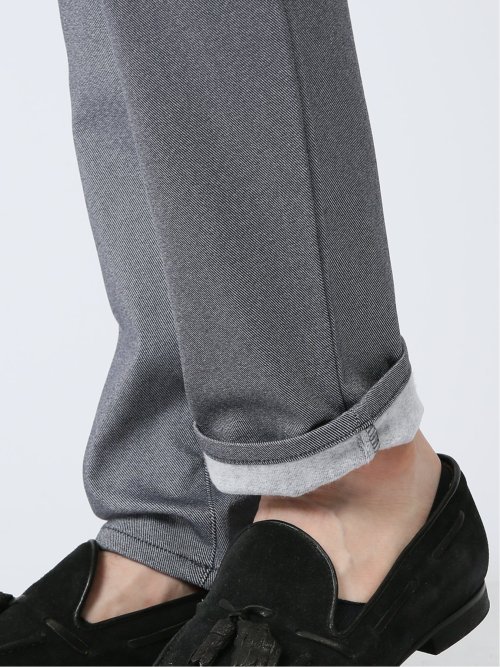 クロスストレッチ裏起毛 トラウザースキニーパンツ ツイル