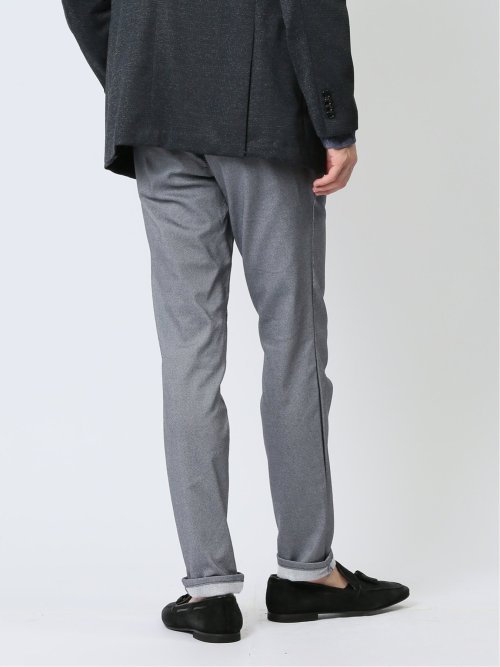 クロスストレッチ裏起毛 トラウザースキニーパンツ ツイル