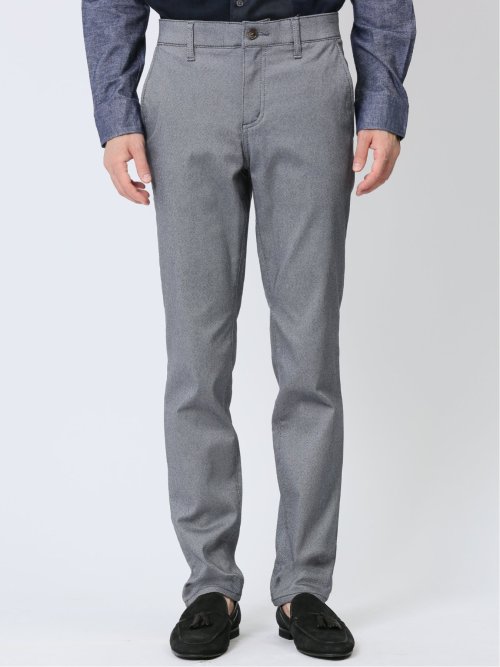 クロスストレッチ裏起毛 トラウザースキニーパンツ ツイル