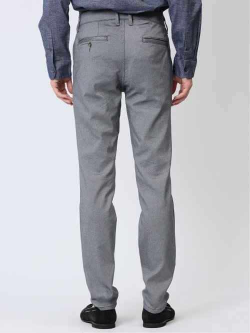 クロスストレッチ裏起毛 トラウザースキニーパンツ ツイル