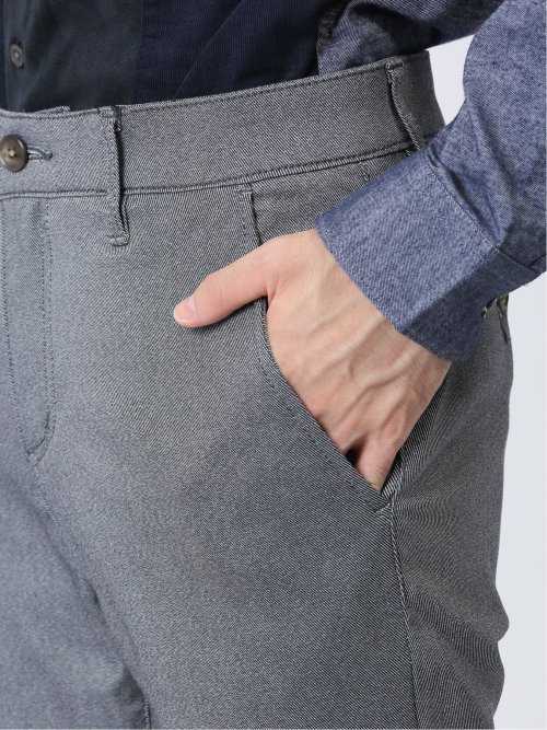 クロスストレッチ裏起毛 トラウザースキニーパンツ ツイル