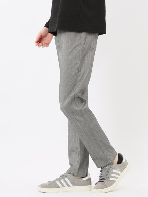 クロスストレッチ スリムパンツ ヘリンボン