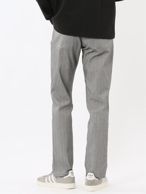 クロスストレッチ スリムパンツ ヘリンボン