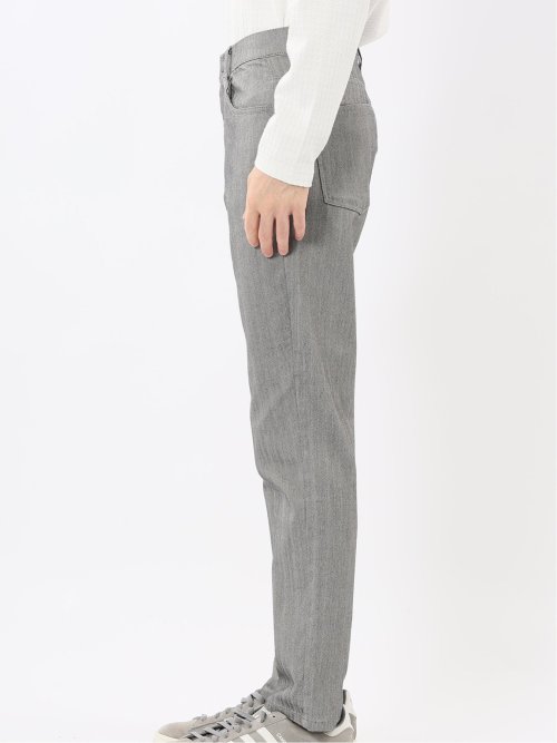 クロスストレッチ スリムパンツ ヘリンボン