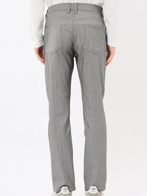 クロスストレッチ スリムパンツ ヘリンボン