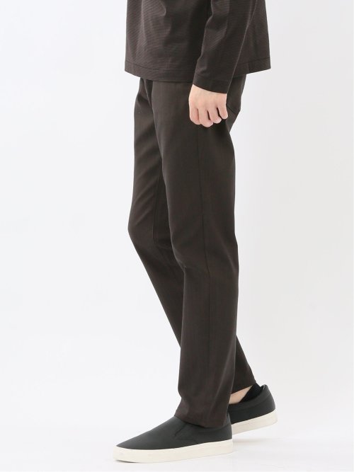 クロスストレッチ スリムパンツ ヘリンボン